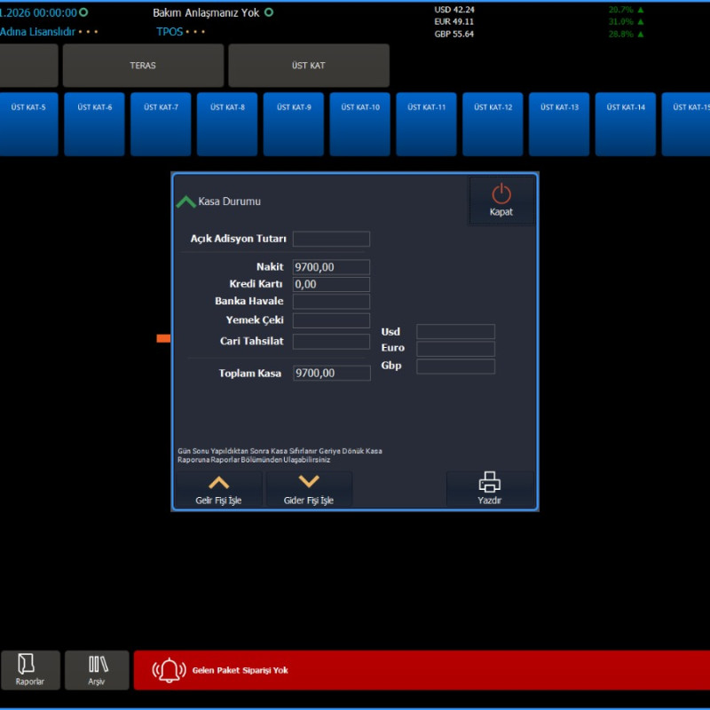 Timeout Restoran Otomasyonu