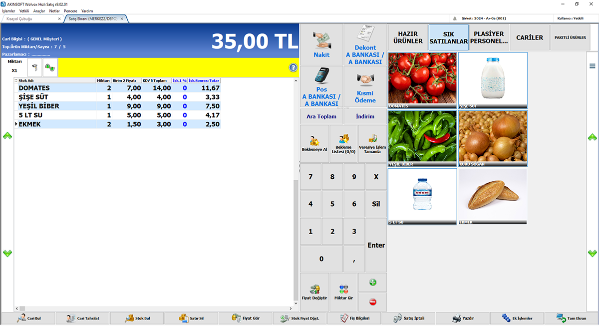 Akınsoft  Hızlı Satış