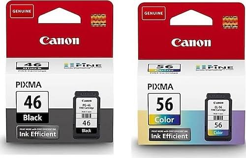 Canon PG-46 Siyah ve CL-56 Renkli Orijinal Kartuş Seti